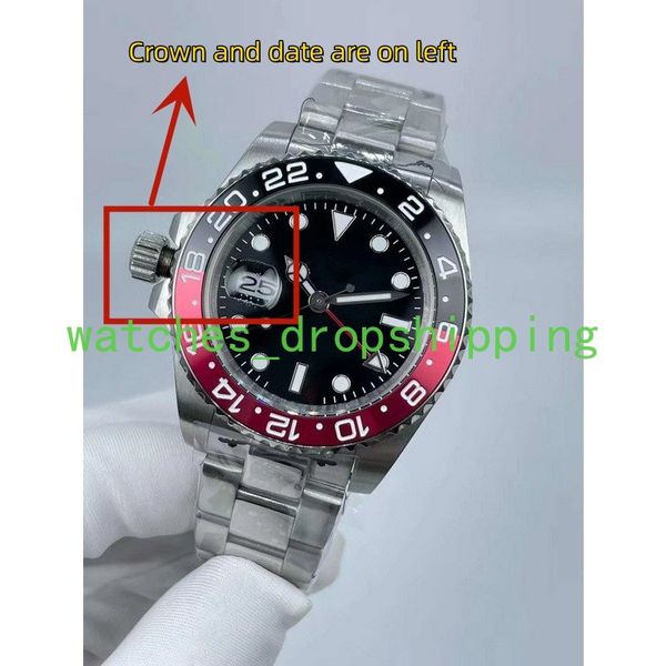 2023 business men's watches gmt left-handed 40mm rotating bezel multiple colors sapphire glass automatic mechanical stainless steel lum, Slivery;brown
2023 business men's watches gmt left-handed 40mm rotating bezel multiple colors sapphire glass automatic mechanical stainless steel lum, Slivery;brown