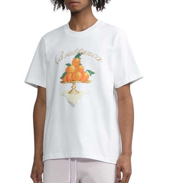 23ss new casablanca designer classic fashion cotton t shirt orange print men and women loose and versatile short-sleeve tee, White;black
23ss new casablanca designer classic fashion cotton t shirt orange print men and women loose and versatile short-sleeve tee, White;black