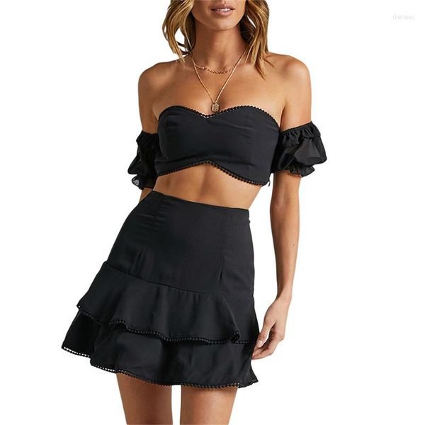 work dresses summer skirts set outfits women solid floral print short sleeve strapless crop ruffles mini casual beach 45ko, Black;gray
work dresses summer skirts set outfits women solid floral print short sleeve strapless crop ruffles mini casual beach 45ko, Black;gray