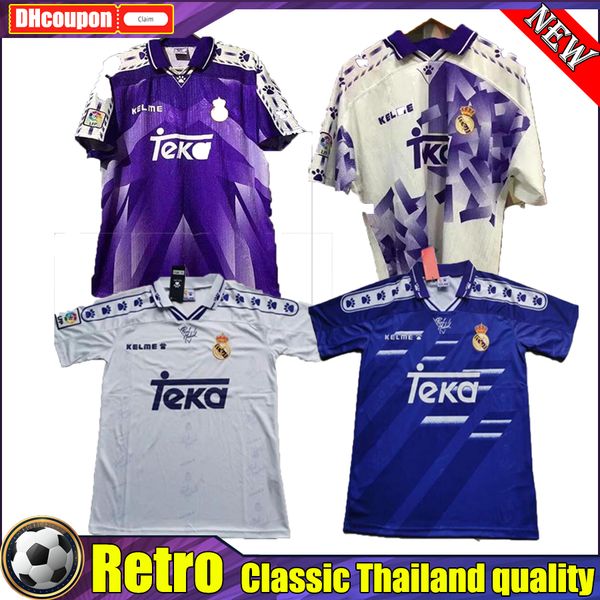 94 95 96 97 retro real soccer jerseys thai quality redondo madrid #7 raul #9 zamorano home white away blue football shirts vintage maglia fo, Black;yellow
94 95 96 97 retro real soccer jerseys thai quality redondo madrid #7 raul #9 zamorano home white away blue football shirts vintage maglia fo, Black;yellow