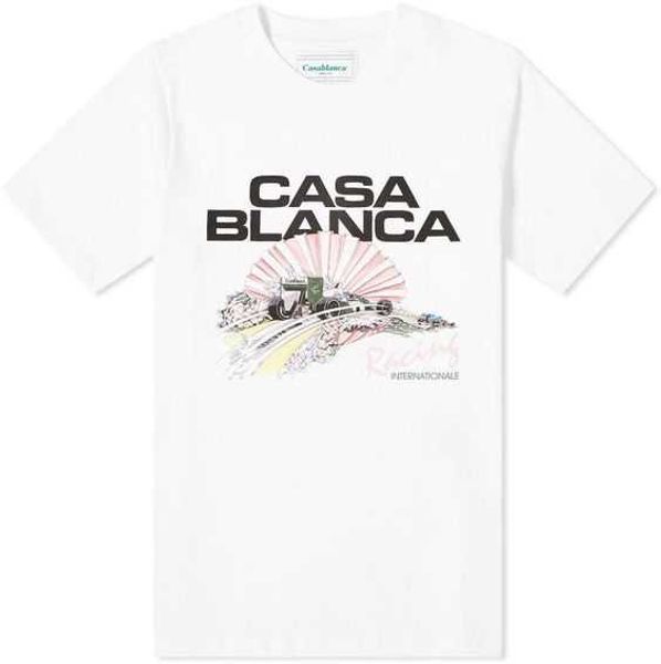 23ss new casablanca designer classic fashion cotton t shirt racing club sicilian style couple hawaiian short sleeve tee, White;black
23ss new casablanca designer classic fashion cotton t shirt racing club sicilian style couple hawaiian short sleeve tee, White;black