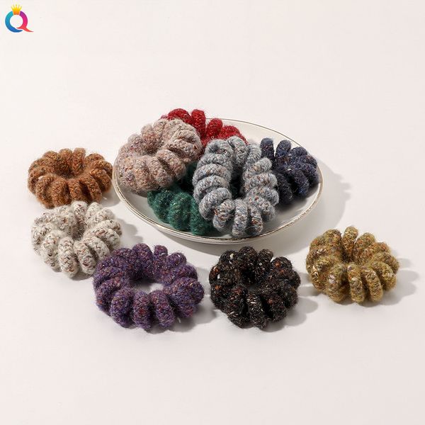 colorful wool ribbon hair rope classic style wool knitted winding hair band christmas high elastic plush hair rope for women girl 1817, Slivery;white
colorful wool ribbon hair rope classic style wool knitted winding hair band christmas high elastic plush hair rope for women girl 1817, Slivery;white