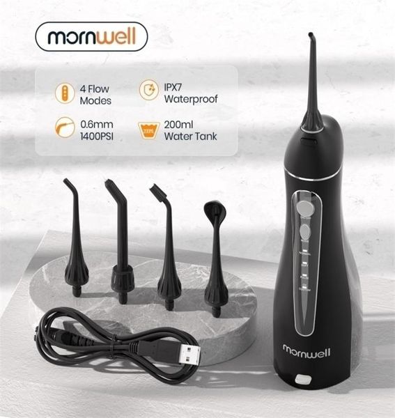 other oral hygiene mornwell portable irrigator with travel bag water flosser usb rechargeable 5 nozzles jet 200ml tank proof 221023100147
other oral hygiene mornwell portable irrigator with travel bag water flosser usb rechargeable 5 nozzles jet 200ml tank proof 221023100147