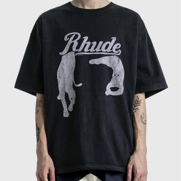 23ss vintage print t shirt men's plus tees women cotton tee high street summer, Black;brown
23ss vintage print t shirt men's plus tees women cotton tee high street summer, Black;brown