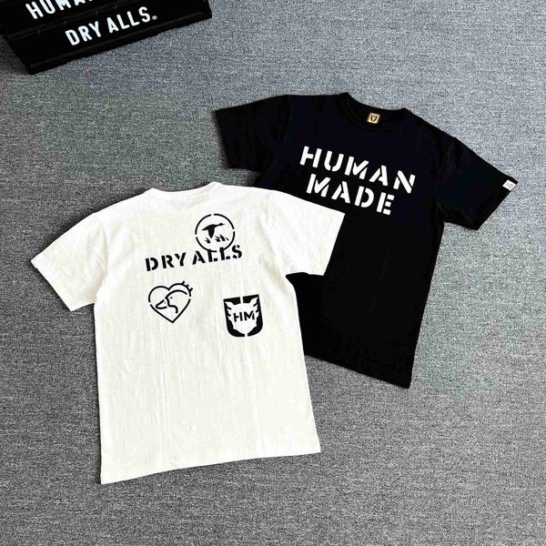 new human made t-shirt men women 1 1 human made letter print slub cotton t shirt tee 0304, White;black 
new human made t-shirt men women 1 1 human made letter print slub cotton t shirt tee 0304, White;black
