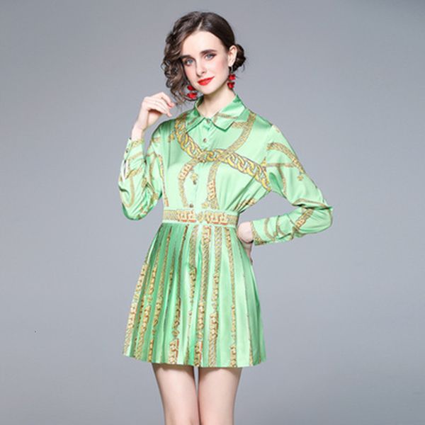 two piece dress autumn runway chain print set women button long sleeve green shirt high waist pleated mini skirt suit 230303, White
two piece dress autumn runway chain print set women button long sleeve green shirt high waist pleated mini skirt suit 230303, White