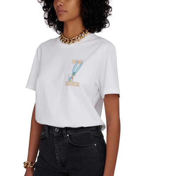 23ss new casablanca designer classic fashion cotton tee t shirt painted rabbit print men and women loose and versatile short-sleeve t-shirt, White;black
23ss new casablanca designer classic fashion cotton tee t shirt painted rabbit print men and women loose and versatile short-sleeve t-shirt, White;black