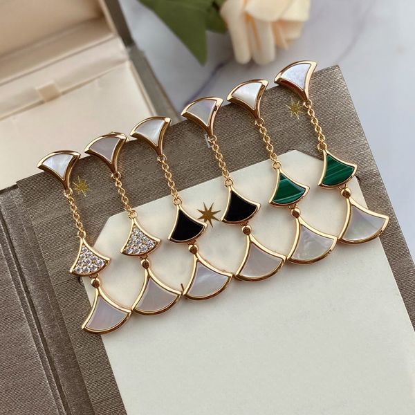 buigari fan shaped skirt series designer dangle earrings for woman sterling silver natural malachite official reproductions luxury anniversa, White
buigari fan shaped skirt series designer dangle earrings for woman sterling silver natural malachite official reproductions luxury anniversa, White