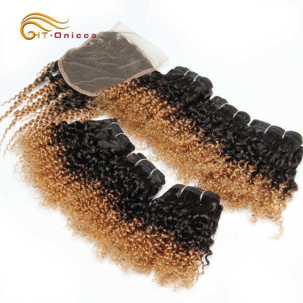 wig caps brazilian kinky curly bundles with closure ombre curly human hair bundles colored t1b 30 27 human hair bundles with 44 lace, Black;brown
wig caps brazilian kinky curly bundles with closure ombre curly human hair bundles colored t1b 30 27 human hair bundles with 44 lace, Black;brown