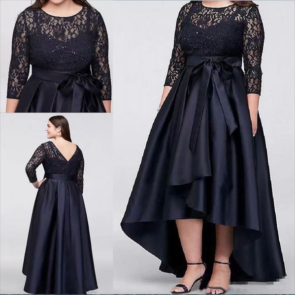 black plus size high low mother of the bride dresses with half sleeves sheer lace evening gowns a-line formal mother dress, Black;red
black plus size high low mother of the bride dresses with half sleeves sheer lace evening gowns a-line formal mother dress, Black;red