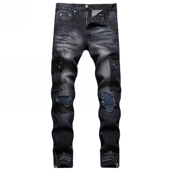 men's jeans knee hole stretch pant slim motorcycle pleated leg pants trousers gzh1shx756, Blue
men's jeans knee hole stretch pant slim motorcycle pleated leg pants trousers gzh1shx756, Blue