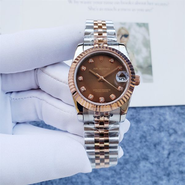 abb_watches womens watch automatic mechanical watches modern casual wristwatch round stainless stee watch classcal dress folding buckle date, Slivery;brown
abb_watches womens watch automatic mechanical watches modern casual wristwatch round stainless stee watch classcal dress folding buckle date, Slivery;brown