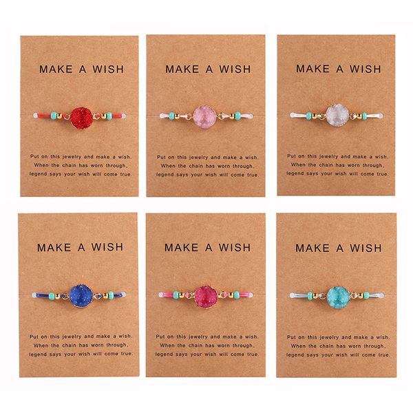 fashion resin handmade rope chain braided bracelet men women jewelry make a wish card gift stone charm bracelets unisex, Golden;silver
fashion resin handmade rope chain braided bracelet men women jewelry make a wish card gift stone charm bracelets unisex, Golden;silver