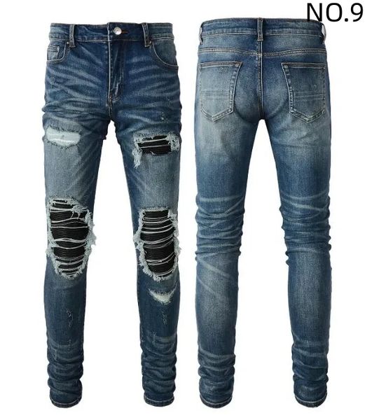 black ripped jeans miri designer motorcycle trendy ripped patchwork hole size 30-40 streetwear all year round slim legged 15ynlc, Blue
black ripped jeans miri designer motorcycle trendy ripped patchwork hole size 30-40 streetwear all year round slim legged 15ynlc, Blue