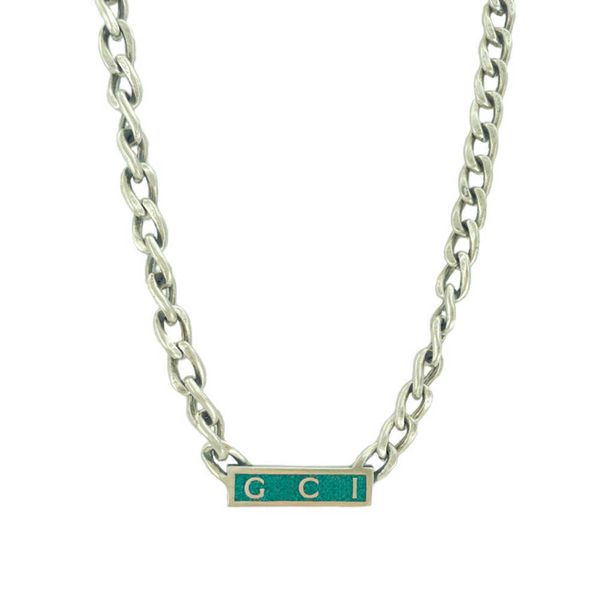 20% off 2023 new luxury fashion jewelry for silver double enamel green bar rectangular men and women noble temperament necklace high version
20% off 2023 new luxury fashion jewelry for silver double enamel green bar rectangular men and women noble temperament necklace high version