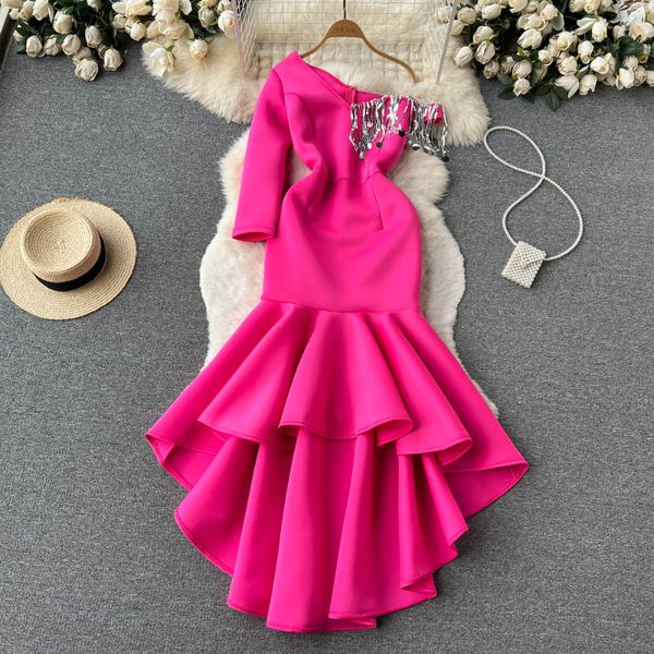 collar off-shoulder shiny casual dresses tassel robe femme vestidos de mujer elegant irregular ruffles hip package evening dresses2023, Black;gray
collar off-shoulder shiny casual dresses tassel robe femme vestidos de mujer elegant irregular ruffles hip package evening dresses2023, Black;gray