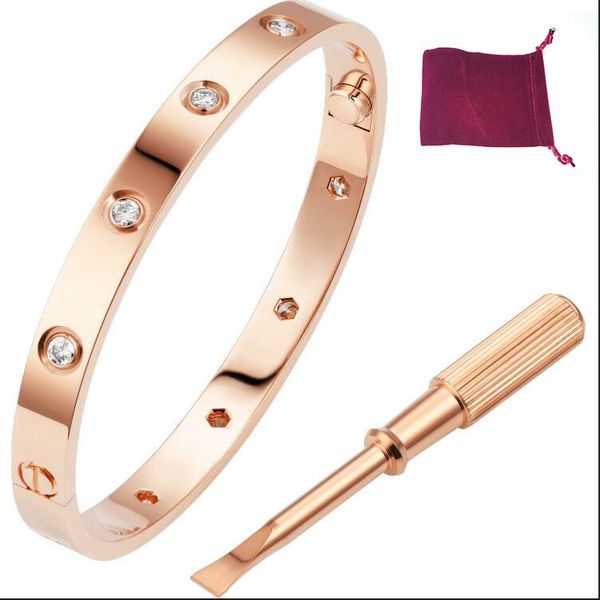with red bag titanium love bangle bracelet woman man fashion luxury screw bangles for lover gold design love nail bracelets 4 cz 18 color, Black
with red bag titanium love bangle bracelet woman man fashion luxury screw bangles for lover gold design love nail bracelets 4 cz 18 color, Black