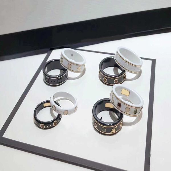 black white ceramic ancient family 18k rose gold bee planet strange men and women's same style couple ring luxury ornament, Silver
black white ceramic ancient family 18k rose gold bee planet strange men and women's same style couple ring luxury ornament, Silver