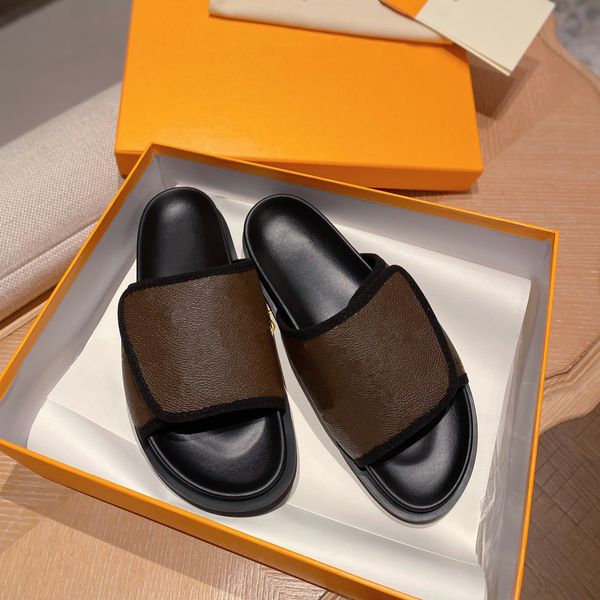 summer hook&loop flat mules slippers printed fabric imprinted leather giant letter women designer slides, Black
summer hook&loop flat mules slippers printed fabric imprinted leather giant letter women designer slides, Black
