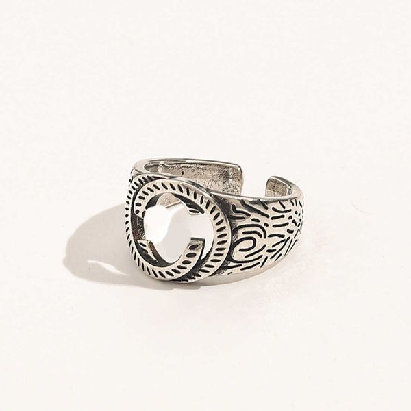 antique abstract pattern ring copperplate couple gift designer luxury jewelry, Silver