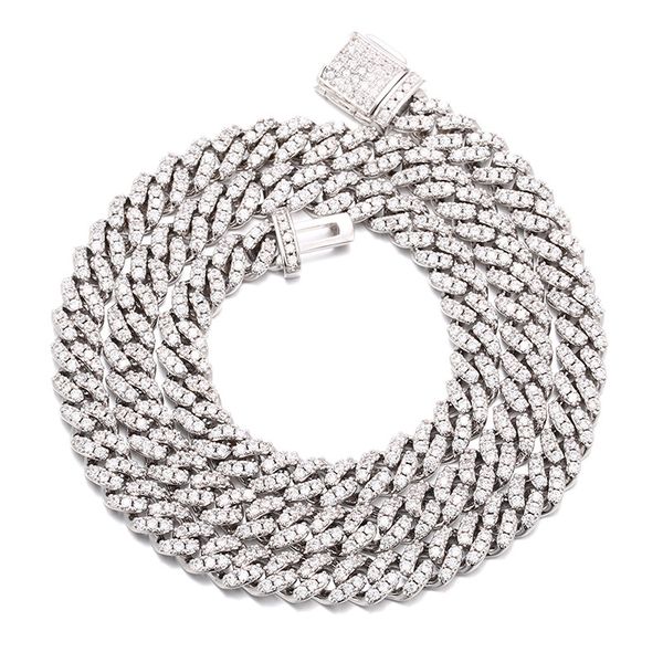 european and american jewelry new necklaces are sellers, 6mm micro-inserted zircon mini chain, full diamond cuban chain, Silver
european and american jewelry new necklaces are sellers, 6mm micro-inserted zircon mini chain, full diamond cuban chain, Silver