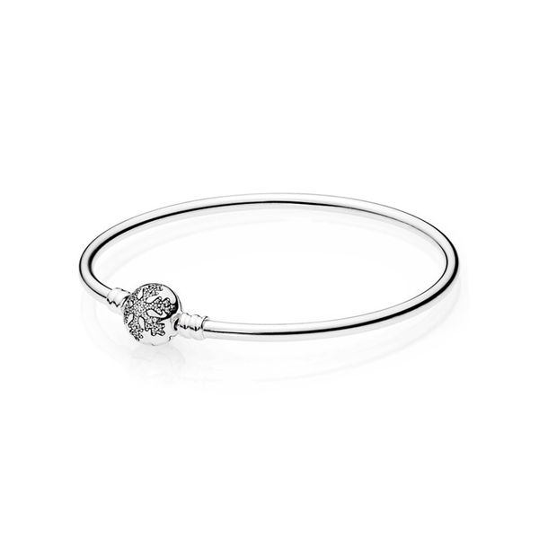 sparkling snowflake clasp bangle bracelet for pandora real sterling silver wedding jewelry for women cz diamond girlfriend gift charm bracel, Black
sparkling snowflake clasp bangle bracelet for pandora real sterling silver wedding jewelry for women cz diamond girlfriend gift charm bracel, Black