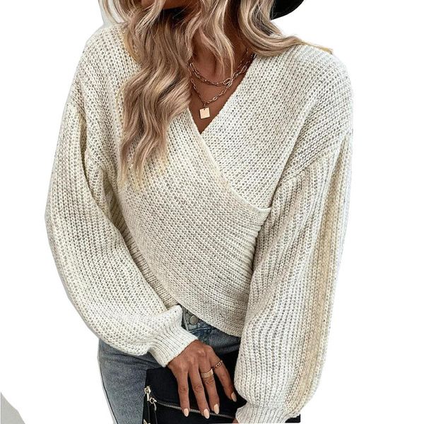 v neck pullover women's sweaters front criss cross short lady undercoat knits blouse with loose lnatern long sleeves curved bottom sol, White;black
v neck pullover women's sweaters front criss cross short lady undercoat knits blouse with loose lnatern long sleeves curved bottom sol, White;black