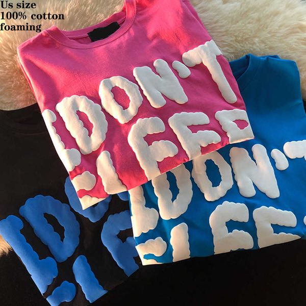 2022 fashion brand us size men's and women's cotton short-sleeved t-shirt foam printing customized, White;black
2022 fashion brand us size men's and women's cotton short-sleeved t-shirt foam printing customized, White;black