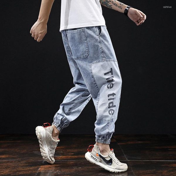 men's pants spring winter students drawstring brand loose stitching printing light color teenagers baggy denim jeans men zjar, Black
men's pants spring winter students drawstring brand loose stitching printing light color teenagers baggy denim jeans men zjar, Black