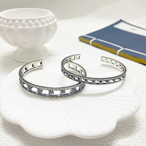 60% off 2023 new luxury fashion jewelry for silver hollow out carved pattern bracelet wide and narrow version used hand decoration couple, White
60% off 2023 new luxury fashion jewelry for silver hollow out carved pattern bracelet wide and narrow version used hand decoration couple, White
