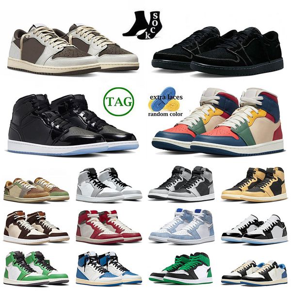 jmpman 1 1s mens womens basketball shoe space jam cream dark chocolate lucky green patent bred patent royal blue outdoor sports sneakers, White;red
jmpman 1 1s mens womens basketball shoe space jam cream dark chocolate lucky green patent bred patent royal blue outdoor sports sneakers, White;red