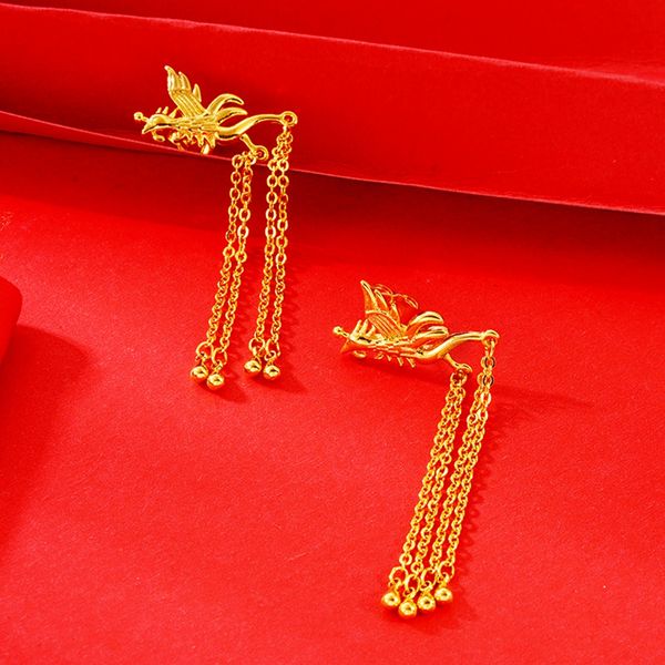 women dangle earrings peacock bridal wedding jewelry 18k yellow gold filled classic lady accessories, Silver
women dangle earrings peacock bridal wedding jewelry 18k yellow gold filled classic lady accessories, Silver
