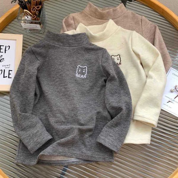 chil1en's thin plush boys and girls' half-high collar warm 1et small and medium-sized chil1en's baby t-shirt long-sleeved bot, Blue
chil1en's thin plush boys and girls' half-high collar warm 1et small and medium-sized chil1en's baby t-shirt long-sleeved bot, Blue