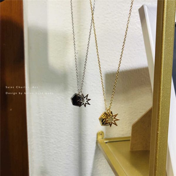 luxury ornament ancient family necklace titanium steel color preserving sun small star temperament sweet neckchain necklace female, Silver
luxury ornament ancient family necklace titanium steel color preserving sun small star temperament sweet neckchain necklace female, Silver