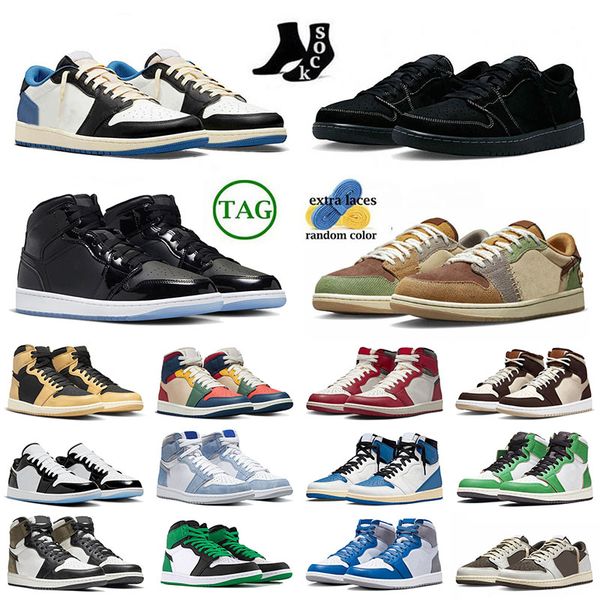 jmpman 1 1s mens womens basketball shoe space jam lucky green black phantom chicago lost and found cream dark chocolate outdoor sports sneak, White;red
jmpman 1 1s mens womens basketball shoe space jam lucky green black phantom chicago lost and found cream dark chocolate outdoor sports sneak, White;red