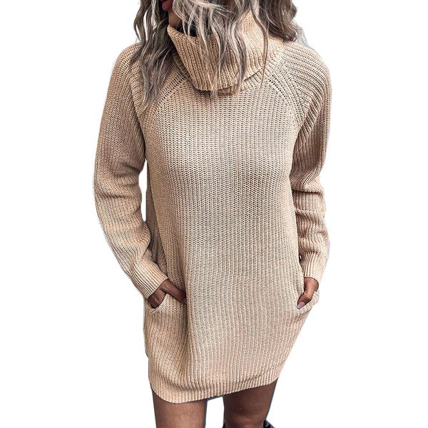 fashion turtle neck knitting long women's sweaters loose fashion solid knitted pullover dress lady casual blouse with long sleeves sla, White;black
fashion turtle neck knitting long women's sweaters loose fashion solid knitted pullover dress lady casual blouse with long sleeves sla, White;black