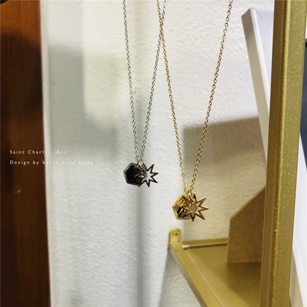 r jewelry ancient family titanium steel color preserving sun small star temperament sweet neckchain female, Silver
r jewelry ancient family titanium steel color preserving sun small star temperament sweet neckchain female, Silver