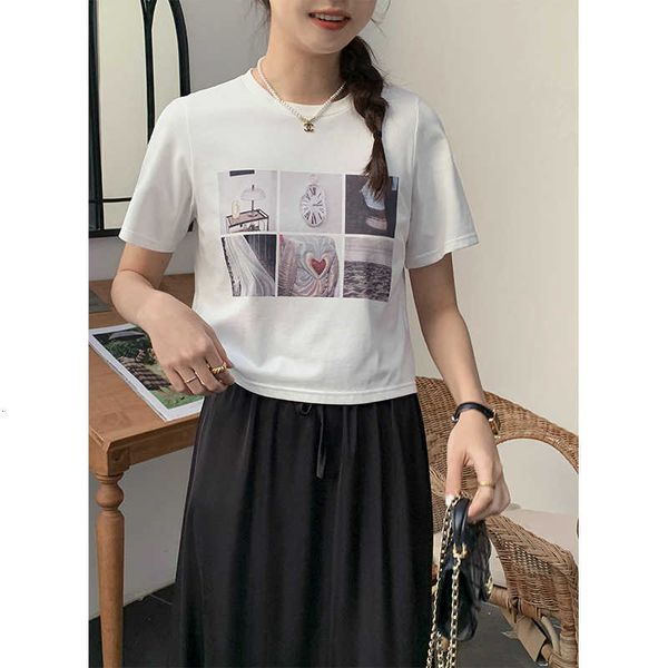 t-shirt printed short-sleeved women's 2023 spring summer new korean version versatile round neck short, White
t-shirt printed short-sleeved women's 2023 spring summer new korean version versatile round neck short, White