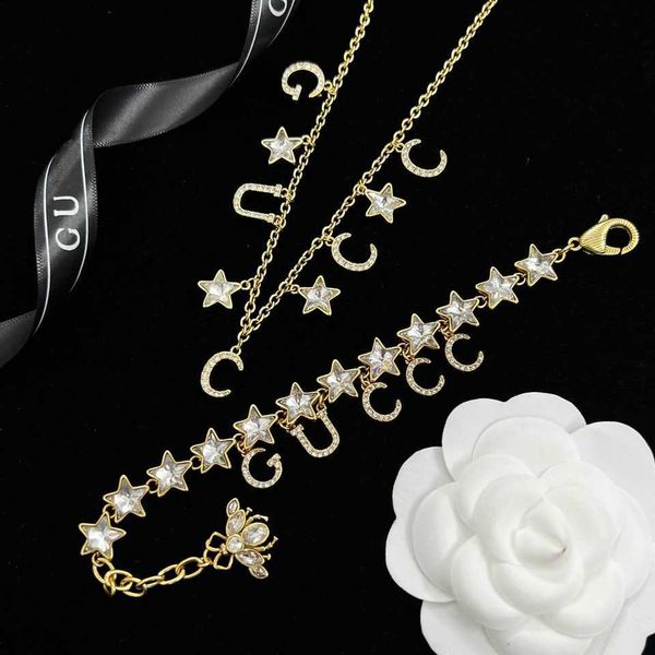 95% off 2023 new luxury fashion jewelry for family's new temperament suit double letters full diamond necklace bee bracelet five-pointe, Black
95% off 2023 new luxury fashion jewelry for family's new temperament suit double letters full diamond necklace bee bracelet five-pointe, Black