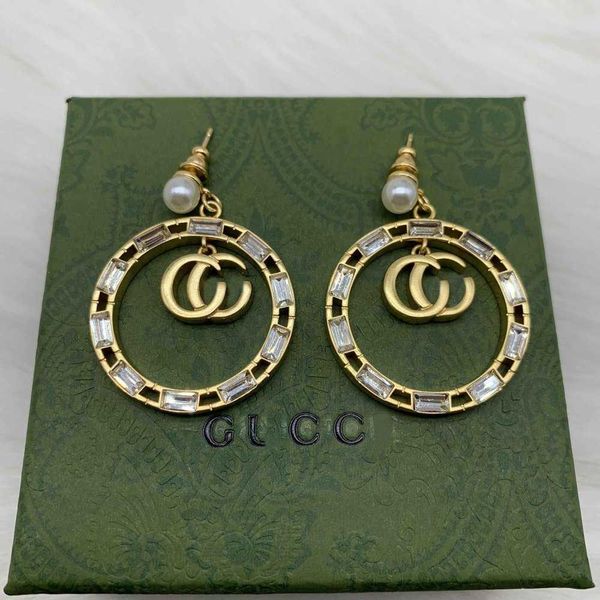 design luxury jewelry family year letters rectangular diamond pearl earrings feminine temperament light circle earrings, Golden
design luxury jewelry family year letters rectangular diamond pearl earrings feminine temperament light circle earrings, Golden