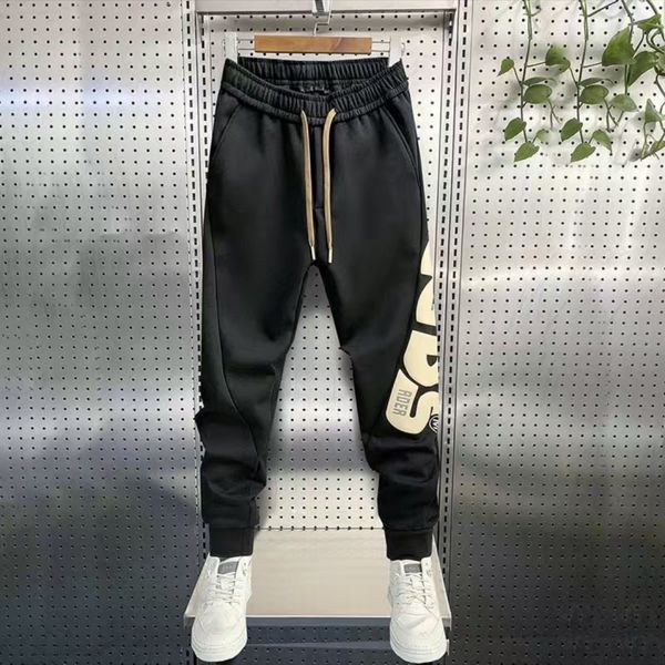 men's spring and autumn tide brand sweatpants 2023 new loose casual pants side stripe printed letter bunched foot sweatpants, Black
men's spring and autumn tide brand sweatpants 2023 new loose casual pants side stripe printed letter bunched foot sweatpants, Black
