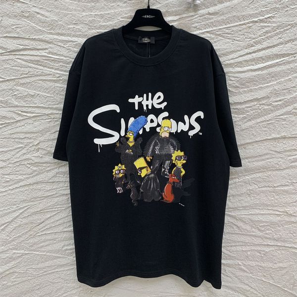 simpson family printed men's and women's loose couple short-sleeved t-shirt, White;black
simpson family printed men's and women's loose couple short-sleeved t-shirt, White;black