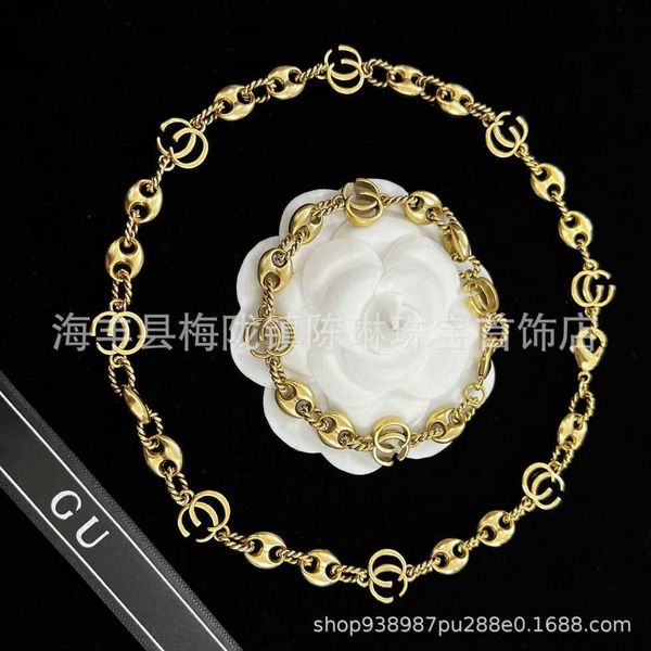 high-quality luxury jewelry gold chain fried dough twists thread necklace ancient hollow bracelet make old personalized men's and women, Silver
high-quality luxury jewelry gold chain fried dough twists thread necklace ancient hollow bracelet make old personalized men's and women, Silver