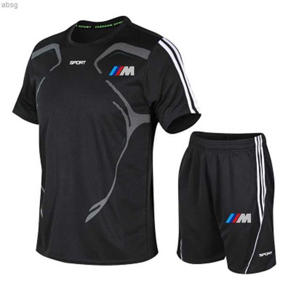 bmw - men's sportswear summer wear short sleeve t-shirt quick drying 2-piece set, Black
bmw - men's sportswear summer wear short sleeve t-shirt quick drying 2-piece set, Black