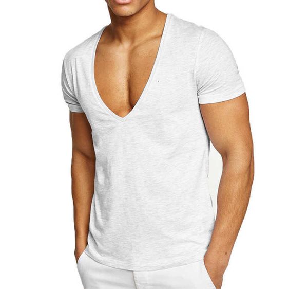 fitness men's sports leisure summer cotton sweat absorption solid color european size deep v-neck t-shirt, White;black
fitness men's sports leisure summer cotton sweat absorption solid color european size deep v-neck t-shirt, White;black