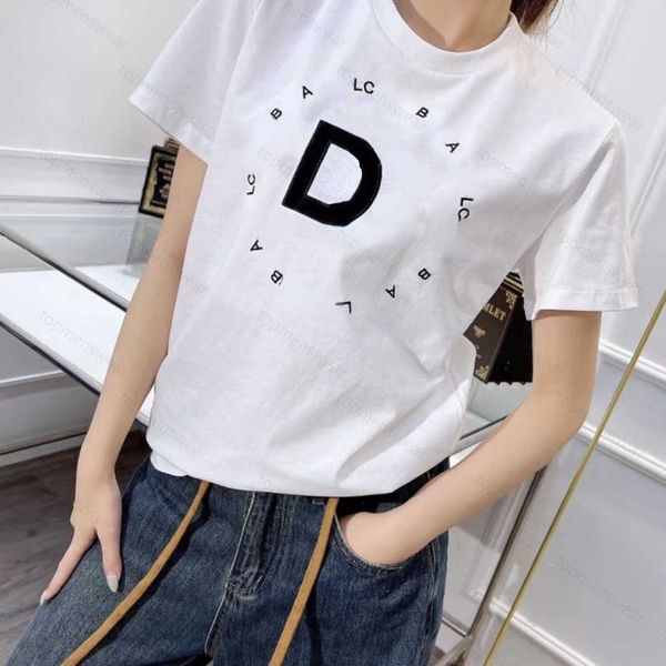 women's tees luxury t shirt designer shirt round neck t-shirt chest embroidery letters short-sleeved tshirt summer cotton t-shirts hip-, White
women's tees luxury t shirt designer shirt round neck t-shirt chest embroidery letters short-sleeved tshirt summer cotton t-shirts hip-, White