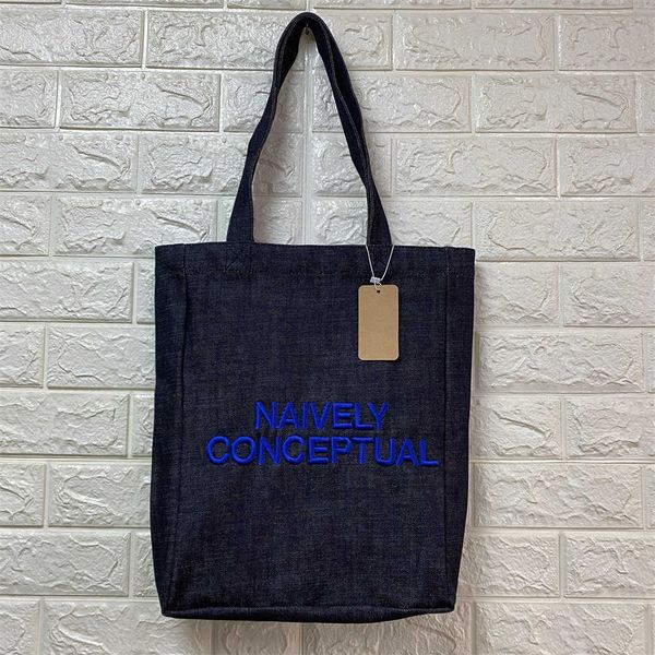 ap japanese and korean style thickened embroidery denim tote bag large capacity cloth bag shopping bagap
ap japanese and korean style thickened embroidery denim tote bag large capacity cloth bag shopping bagap