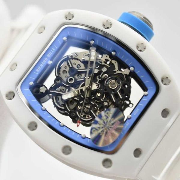 luxury automatic mechanical watch richa milles rm055 white ceramic series tough man natural blue mirror titanium metal buckle machine
luxury automatic mechanical watch richa milles rm055 white ceramic series tough man natural blue mirror titanium metal buckle machine