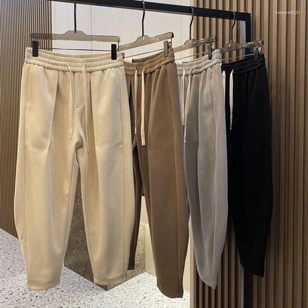 men's pants pleated straight sweatpants men women high street oversize casual trousers solid versatile comfort jogger vz43, Black
men's pants pleated straight sweatpants men women high street oversize casual trousers solid versatile comfort jogger vz43, Black