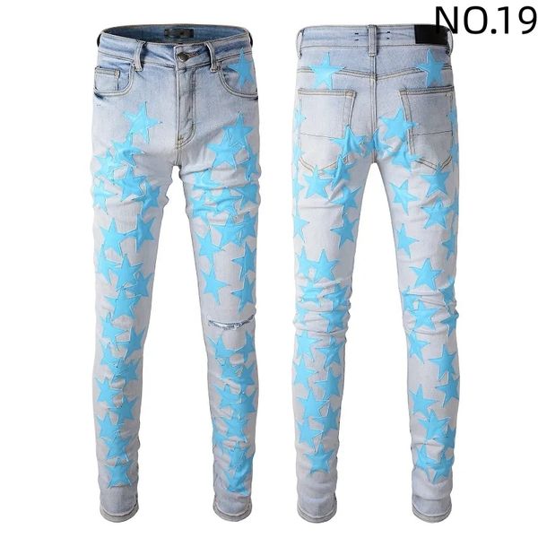 black ripped jeans miri designer motorcycle trendy ripped patchwork hole size 30-40 streetwear all year round slim legged 895zt, Blue
black ripped jeans miri designer motorcycle trendy ripped patchwork hole size 30-40 streetwear all year round slim legged 895zt, Blue